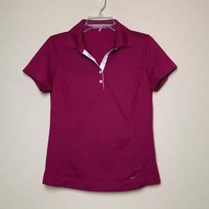 Nike Golf  Short Sleeve Polo. Nike Fit Dry. Womens Small. Fuscia
